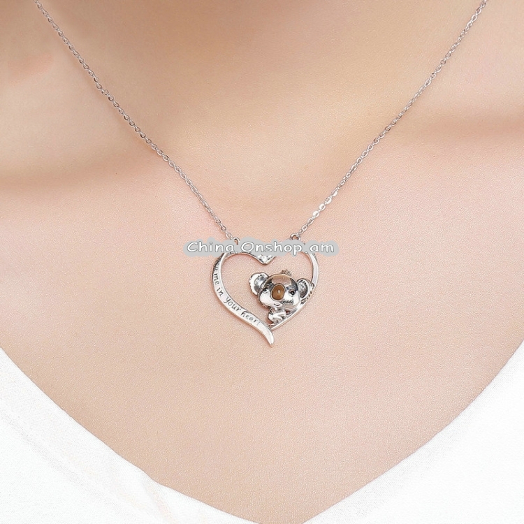 Cute Koala S925 Sterling Silver Lady Necklace