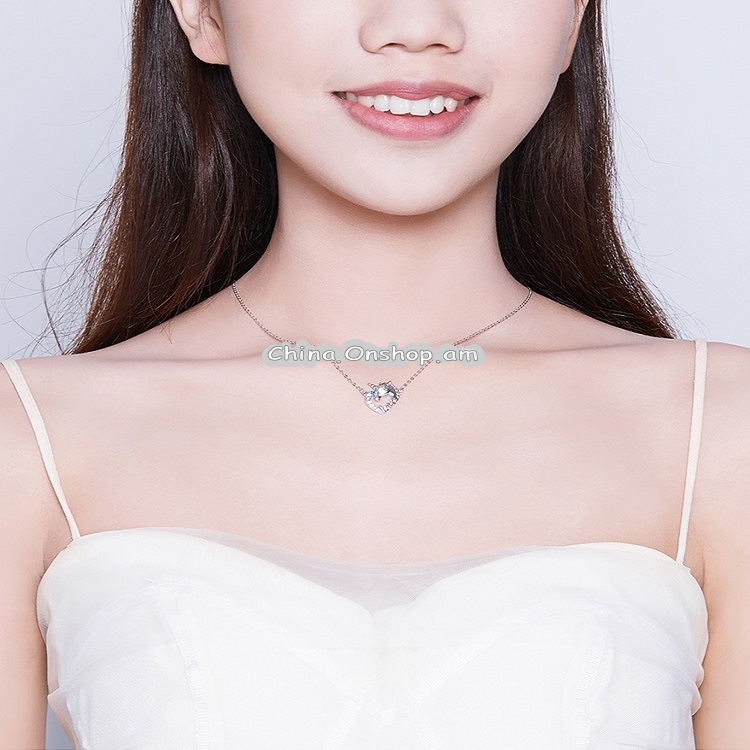 S925 Sterling Silver Necklace Cute Animal Unicorn Necklace