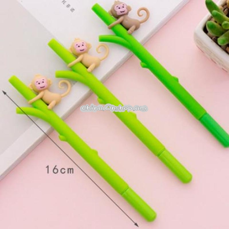 Cute Cartoon Climbing Tree Monkey Gel Pen Creative 0.5mm Black Pen Student Supplies