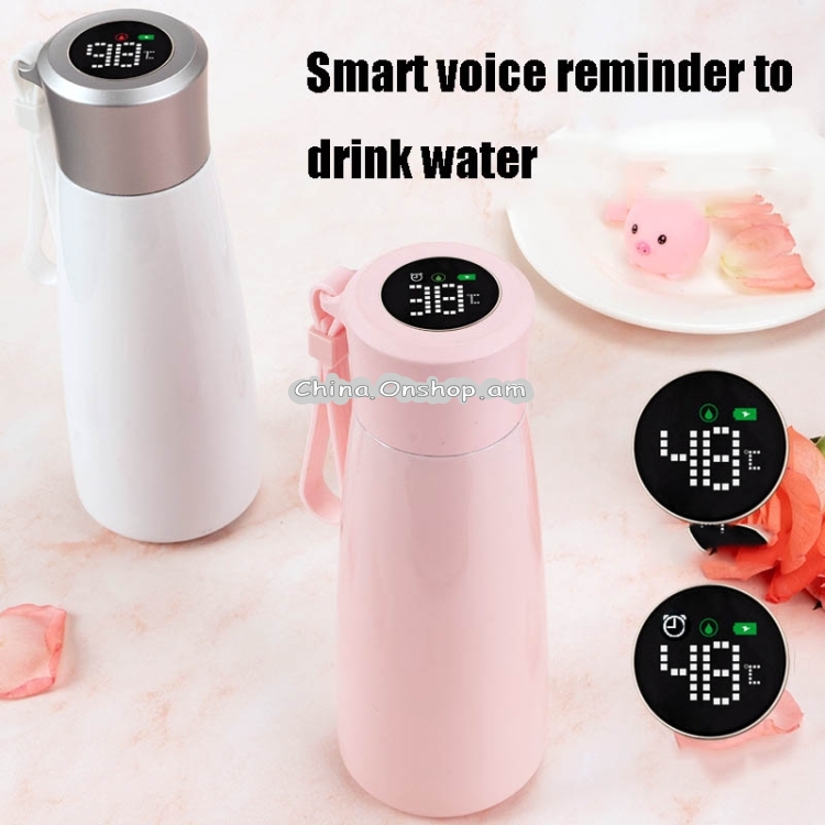 Large-Capacity USB Smart Water Cup Temperature Measurement Business Insulation Cup Car Portable Stainless Steel Tea Cup