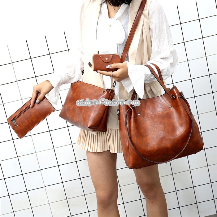 4 in 1 Women Handbags Versatile Fashion Large Capacity Messenger Bag