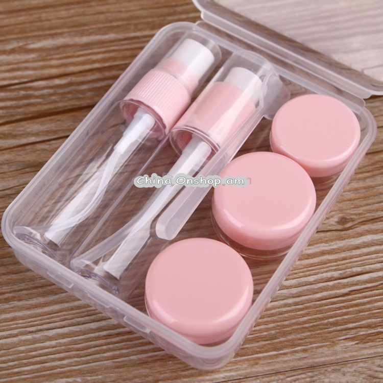 Travel Size Cosmetics Bottles Kit(Pink)