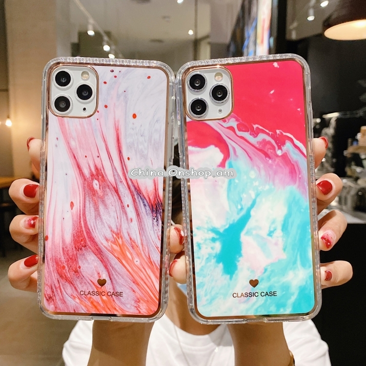 IMD Watercolor Rendering Pattern Shockproof TPU Protective Case For iPhone 12 mini(A8)