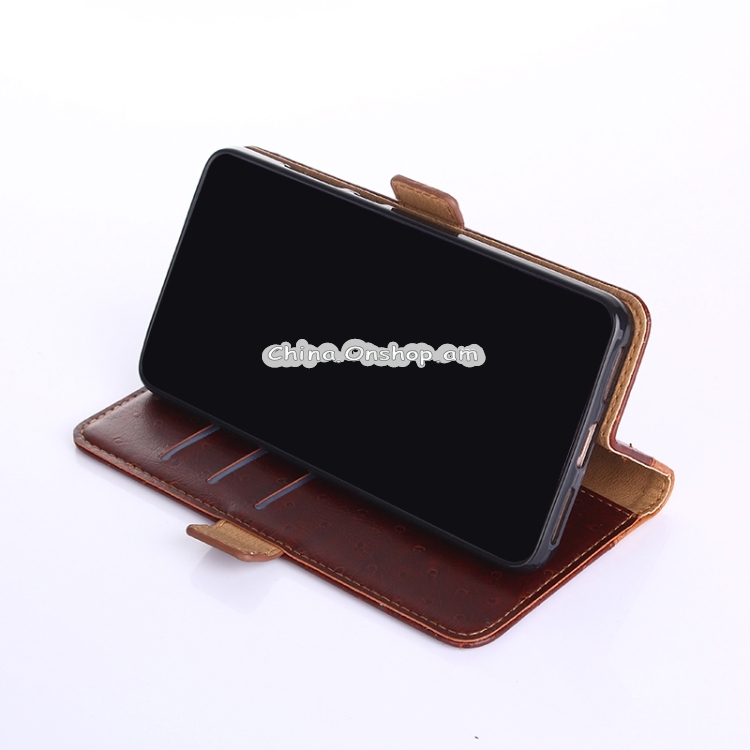 Ostrich Texture PU + TPU Horizontal Flip Leather Case with Holder & Card Slots & Wallet For iPhone 8