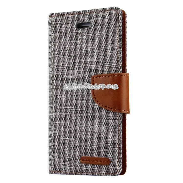 GOOSPERY CANVAS DIARY for Galaxy S8 Canvas Texture Horizontal Flip Leather Case with Card Slots & Wallet & Holder