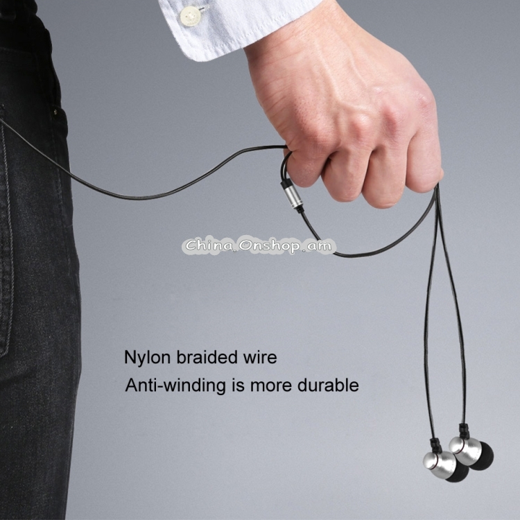 awei ES-Q6 Nylon Weave In-ear Earphone, Cable Length: 1.2m