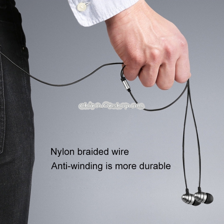 awei ES-Q2 Nylon Weave Conch Shape In-ear Earphone