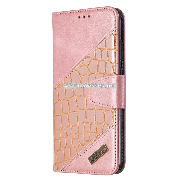 For Samsung Galaxy A11 / M11 Matching Color Crocodile Texture Horizontal Flip PU Leather Case with Wallet & Holder & Card Slots