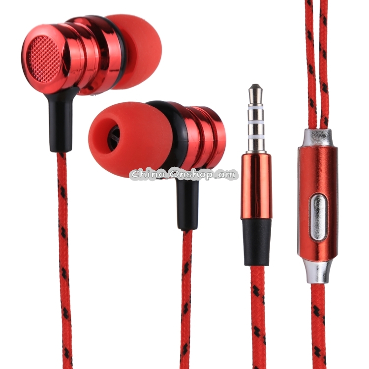 BX-010 1.2m Bass Stereo Sound In-ear Wire Control Sports Earphone with Mic