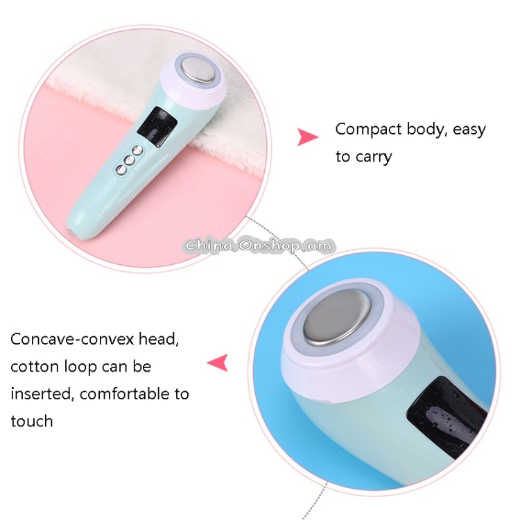 Facial Ultrasonic Iontophoresis Micro-Current Color Light Skin Rejuvenation Device