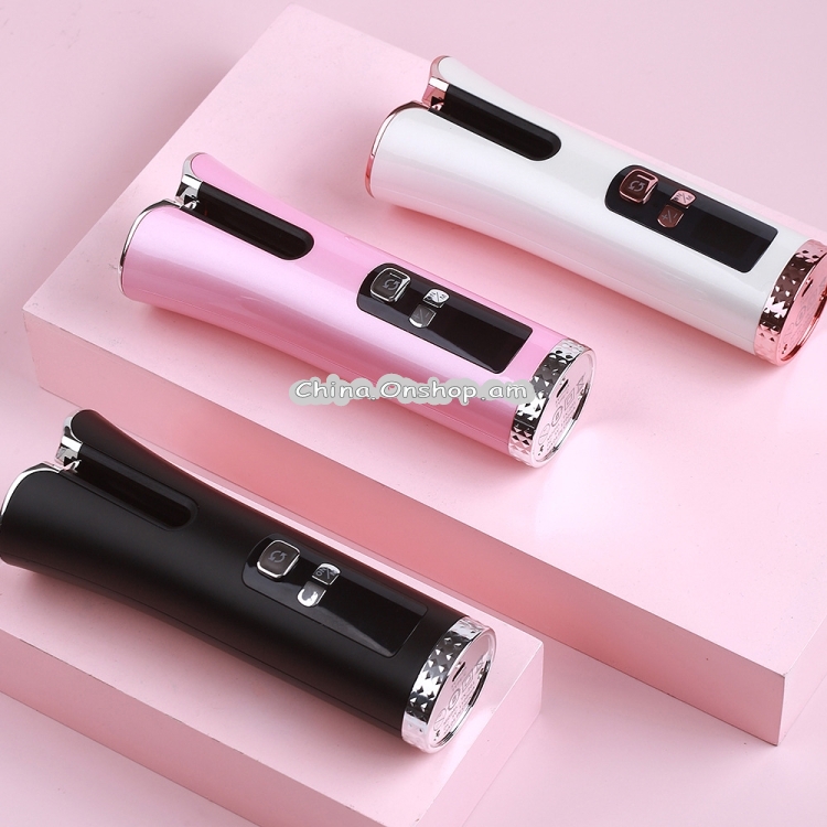 USB Charging Automatic Rotating Curling Iron Portable Wireless Travel Curling Iro