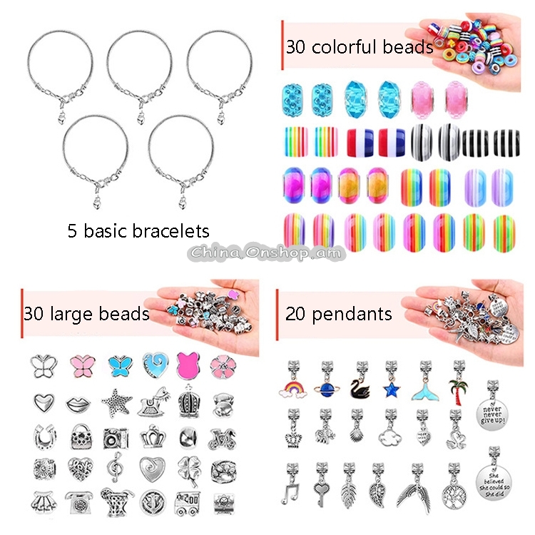 85 PCS / Set Cartoon Children Crystal Bracelet DIY Handmade Jewelry
