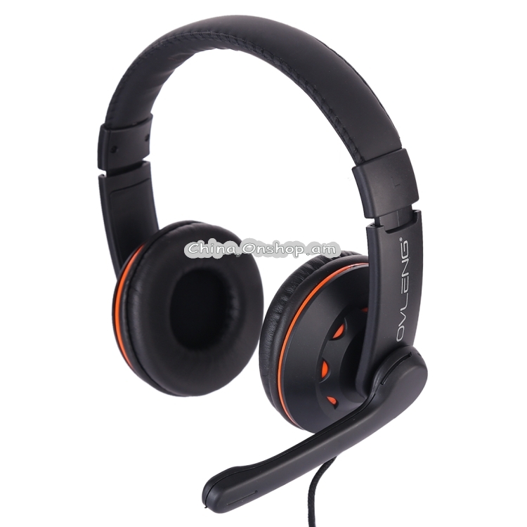 OVLENG X5 Stereo Headset with Mic & 3.5mm Plug & Volume Control Key for Computer, Cable Length: 1.8-2m