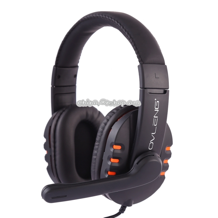 OVLENG X6 Stereo Headset with Mic & 3.5mm Plug & Volume Control Key for Computer, Cable Length: 1.8-2m