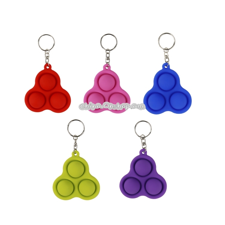 Press Bubble Fun Mini Pressure Relief Fingertip Toy Silicone Finger Practice Keychain