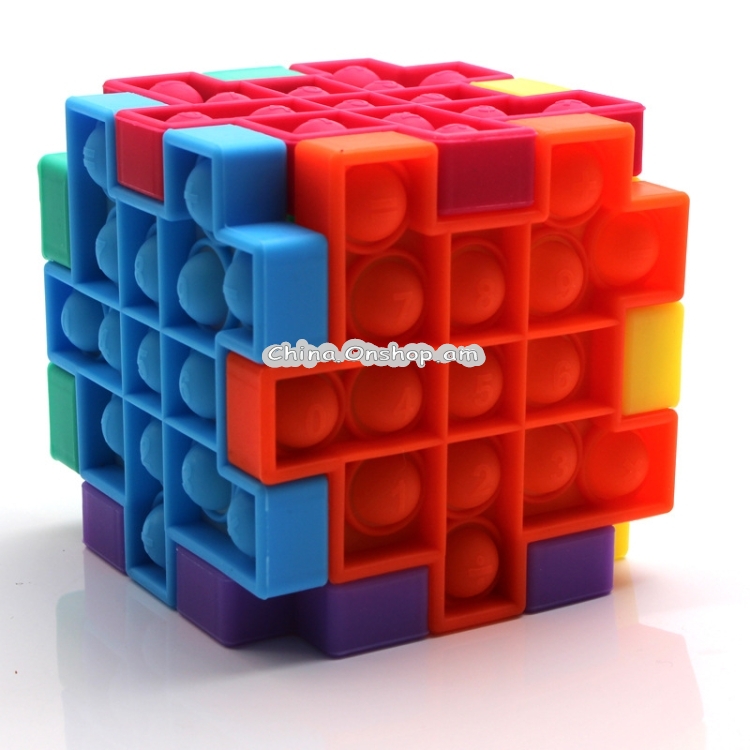 Rubik Cube Anti-Rodent Pioneer Desktop Toys Set Silicone Press Unzip Toy