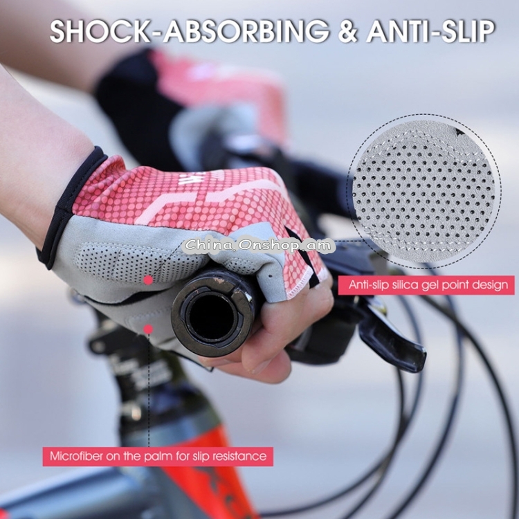 WEST BIKING YP0211215 Riding Gloves Summer Half Finger Breathable Outdoor Cycling Gloves,