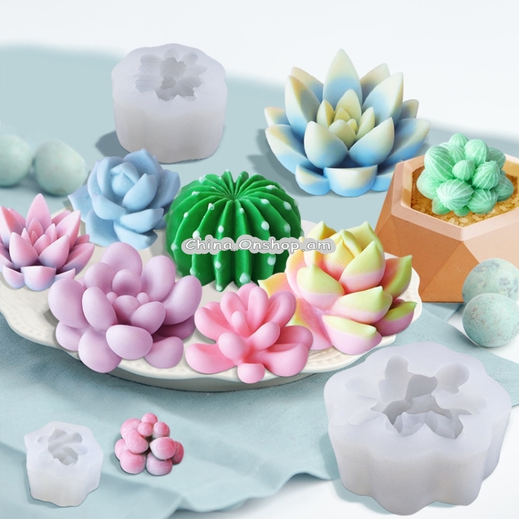 SX-ZW-140 Fleshy Three-Dimensional Candle Silicone Mold DIY Handmade Soap Aromatherapy Epoxy Mold