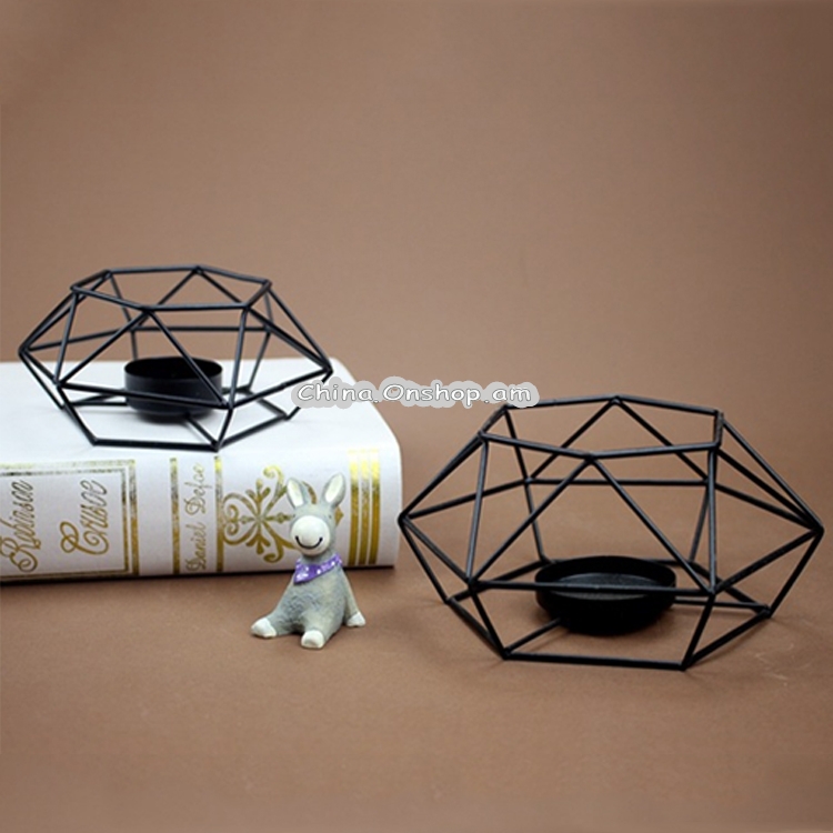 2 PCS Wedding Wrought Iron Candle Holders Craft Candle Holders Home Decoration Ornaments,