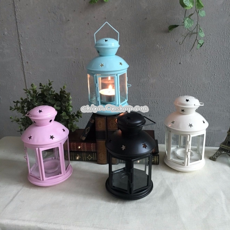 Hollow Star Iron Candle Holder Metal Crafts Portable Candle Holder Decoration