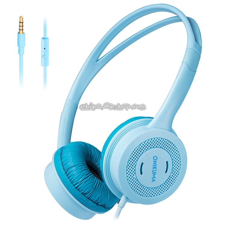 ONIKUMA M100 Portable Adjustable Headband Safely Over-Ear Headphone with Microphone for Children