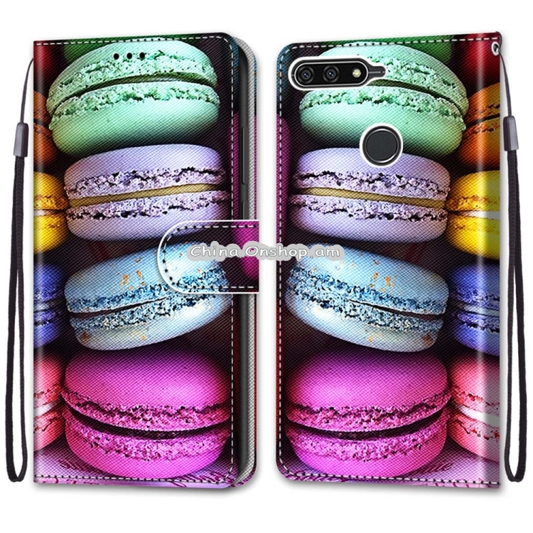 For Huawei Y6 (2018) / Honor 7A Coloured Drawing Cross Texture Horizontal Flip PU Leather Case with Holder & Card Slots & Wallet & Lanyard
