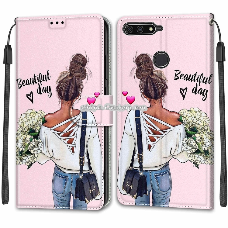 For Huawei Y6 2018 / Honor 7A Voltage Colored Drawing Magnetic Clasp Horizontal Flip PU Leather Case with Holder & Card Slots