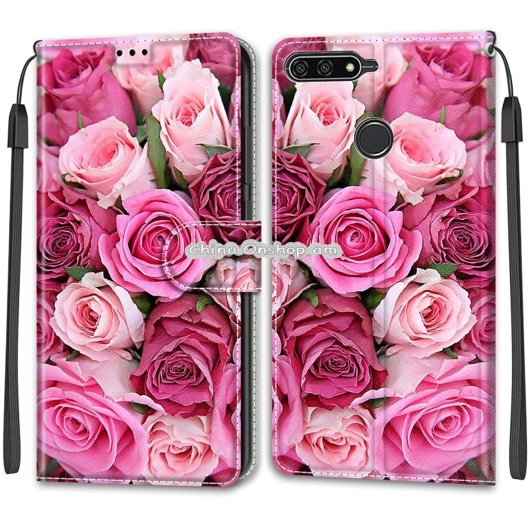 For Huawei Y6 2018 / Honor 7A Voltage Colored Drawing Magnetic Clasp Horizontal Flip PU Leather Case with Holder & Card Slots
