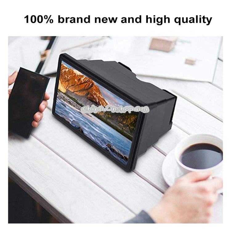 F10 12 inch Universal 3D Mobile Phone Screen Magnifying Glass Portable Video Magnifying Telescopic Mobile Phone Holder