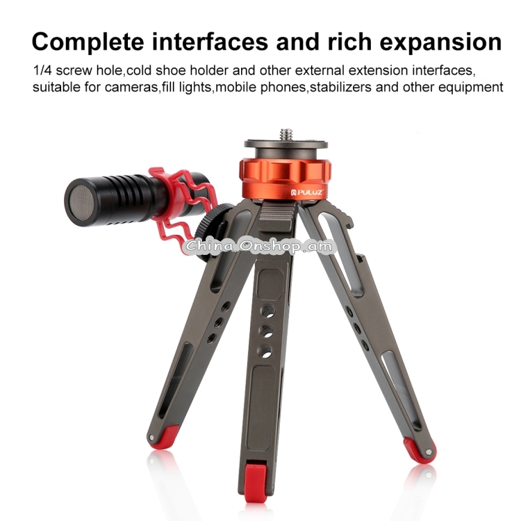 PULUZ Desktop Vlogging Live Tripod Holder with Cold Shoe Bases for DSLR & Digital Cameras