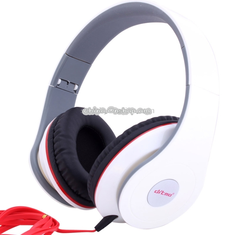 Ditmo DM-2600 Foldable Stereo Noise Canceling Headphone with Standard 3.5mm Headphone Jack for iPod / MP3 Player / Mobile Phones / Other Devices, Cord Length:1.2m, DM-2600