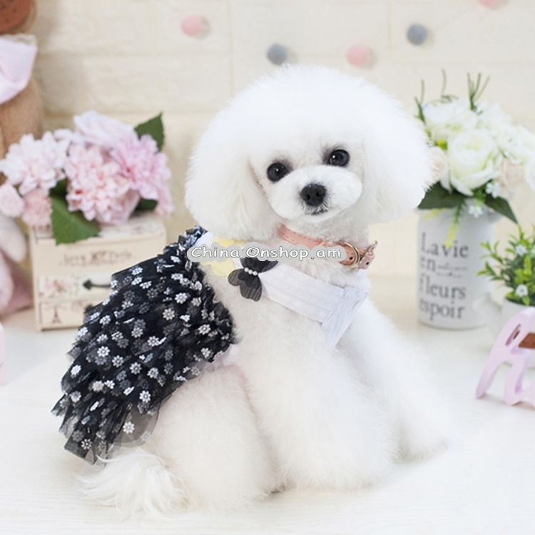 Dogbaby Pet Clothes Dog Skirt Pet Spring And Summer Butterfly Suspender Skirt