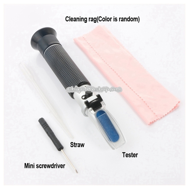 RZ116 Refractometer Alcohol Portable Automatic Digital Refractometer 0-80 Glycol Handheld Atc Brix Refractometer Beer Box