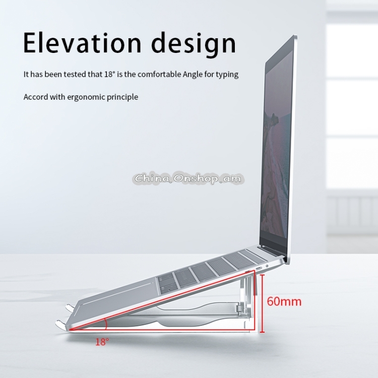 R-JUST BJ02-1 Foldable Round Glasses Shape Aluminum Alloy Laptop Stand