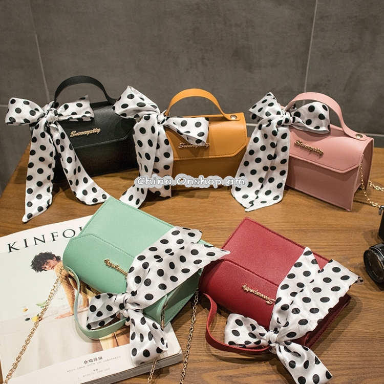 Woman Portable Small Square Bag Chain Shoulder Crossbody Coin Purse