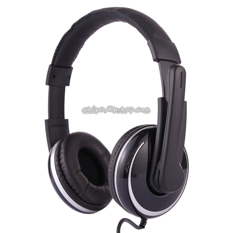 OVLENG Q6 Stereo Headset with Mic & Volume Control Key for Computer, Cable Length: 2m (Black)