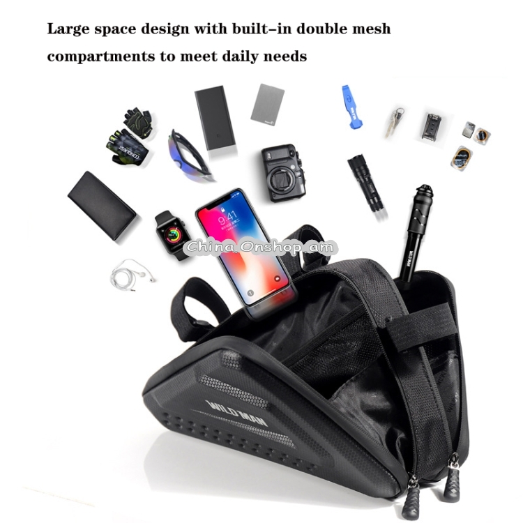 WILD MAN ES19 Bicycle EVA Hard Shell Triangle Bag Mountain Bike Front Beam Bag