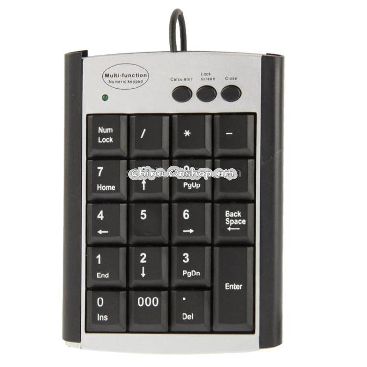 USB Notebook Computer Multi Function Keypad with 19 Keys