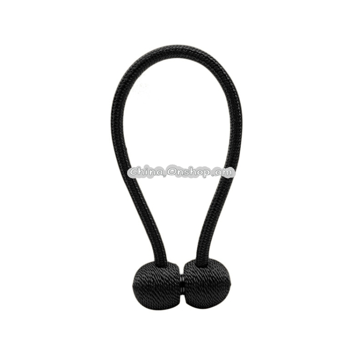 2 PCS Fashion Woven Punch-Free Beef Tendon Magnetic Buckle Curtain Strap
