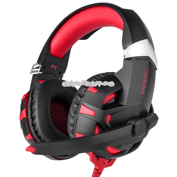 ONIKUMA K2 USB Headset 7.1 Channel Sound Stereo Gaming Headphone with Microphone & LED Light