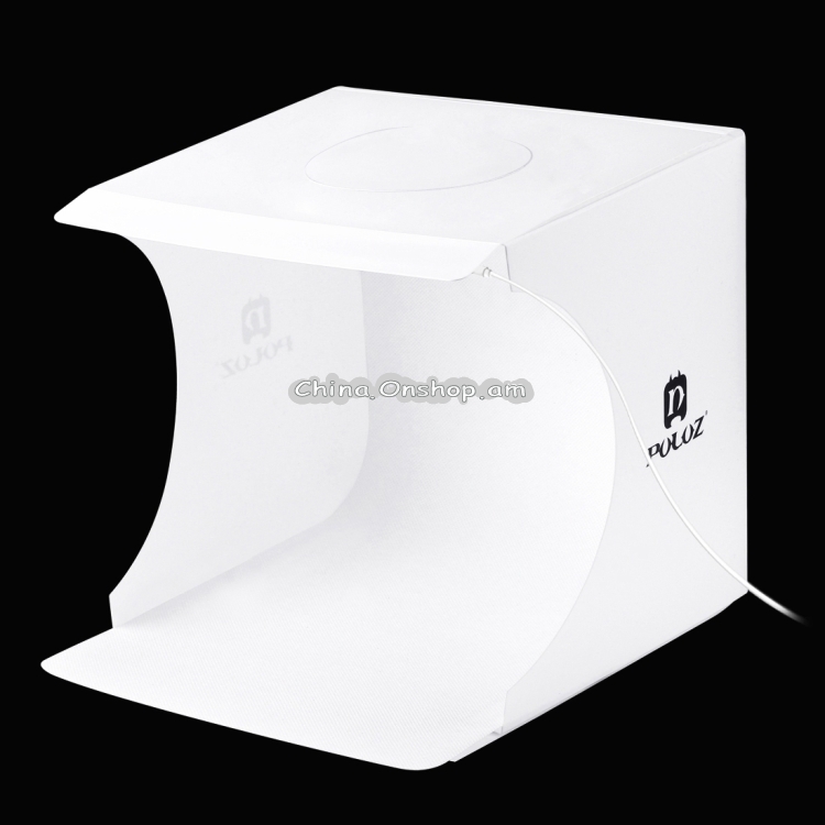 PULUZ 20cm Folding Portable 550LM Light Photo Lighting Studio Shooting Tent Box Kit with 6 Colors Backdrops (Black, White, Orange, Red, Green, Blue), Unfold Size: 24cm x 23cm x 22cm