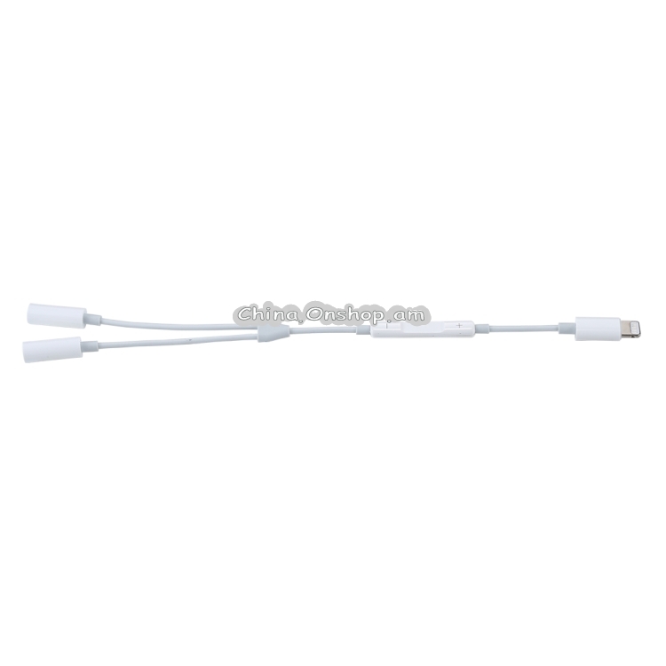 MH026 8 Pin Male to Dual 3.5mm Female Headphone Jack Wire Control Audio Adapter