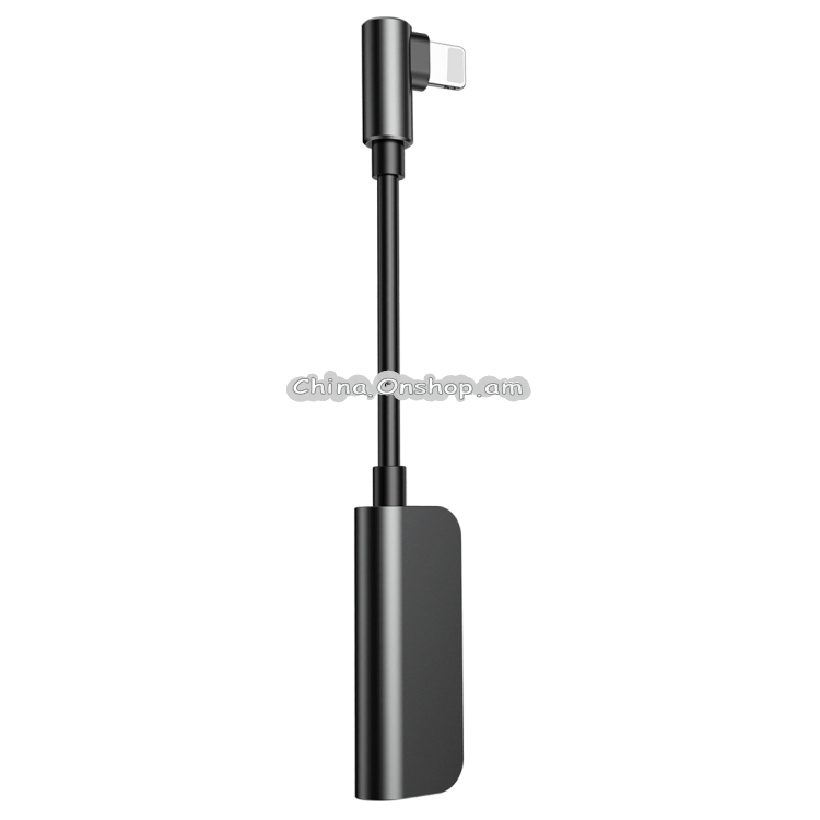 Baseus L50S 2 In 1 8 Pin Male to 3.5mm Female + 8 Pin Female Charging Call Listening Song Audio Headphone Adapter