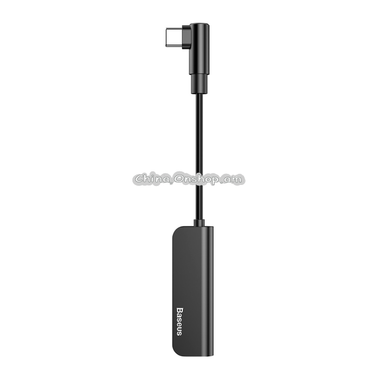 Baseus L53 2 In 1 USB-C / Type-C to 3.5mm Female + USB-C / Type-C Female Charging Call Listening Song Audio Headphone Adapter