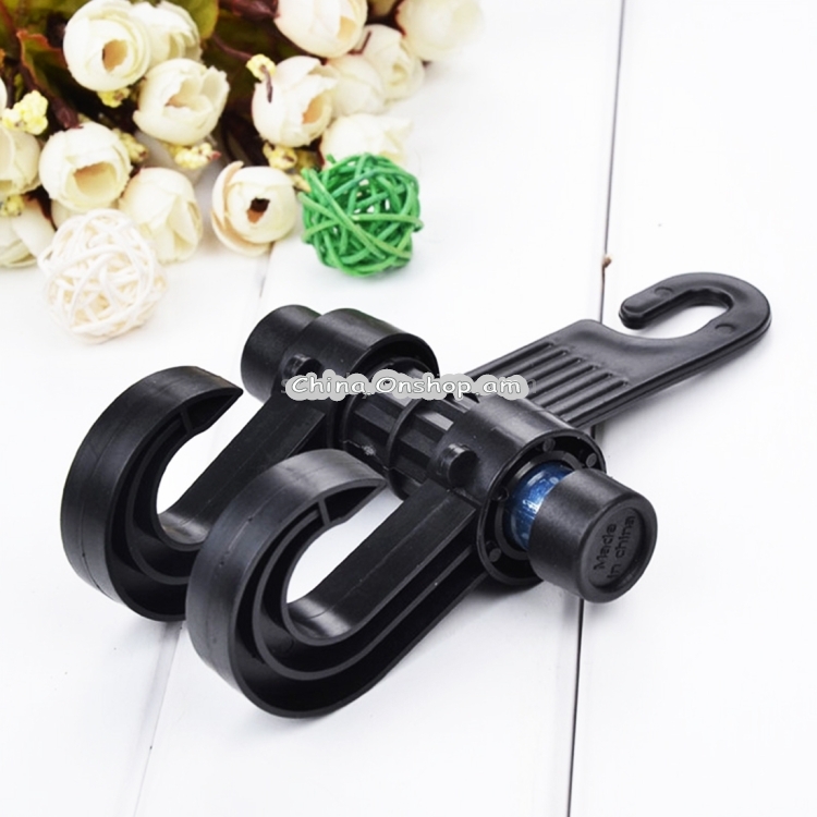 KANEED 2 PCS Car Vehicle Multi-functional Seat Headrest Bag Hanger Hook Holder Seat Headrest Hanger Hanging Holder Double Hooks