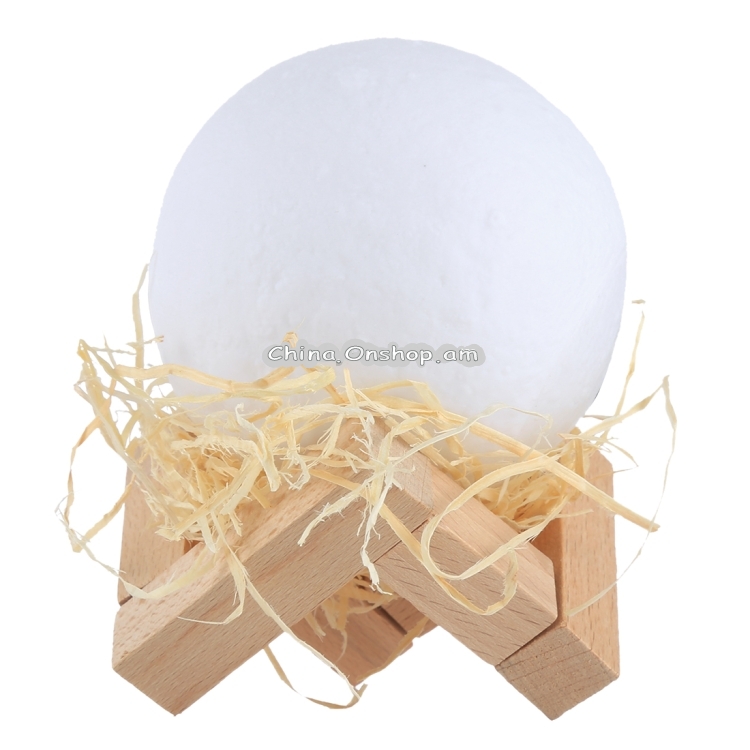 8cm Touch Control 3D Print Moon Lamp