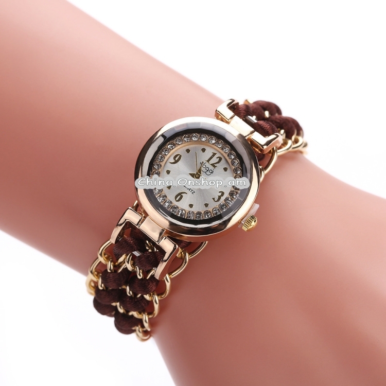 Sloggi 377 Women Knitting Rope Chain Quartz Wrist Watch