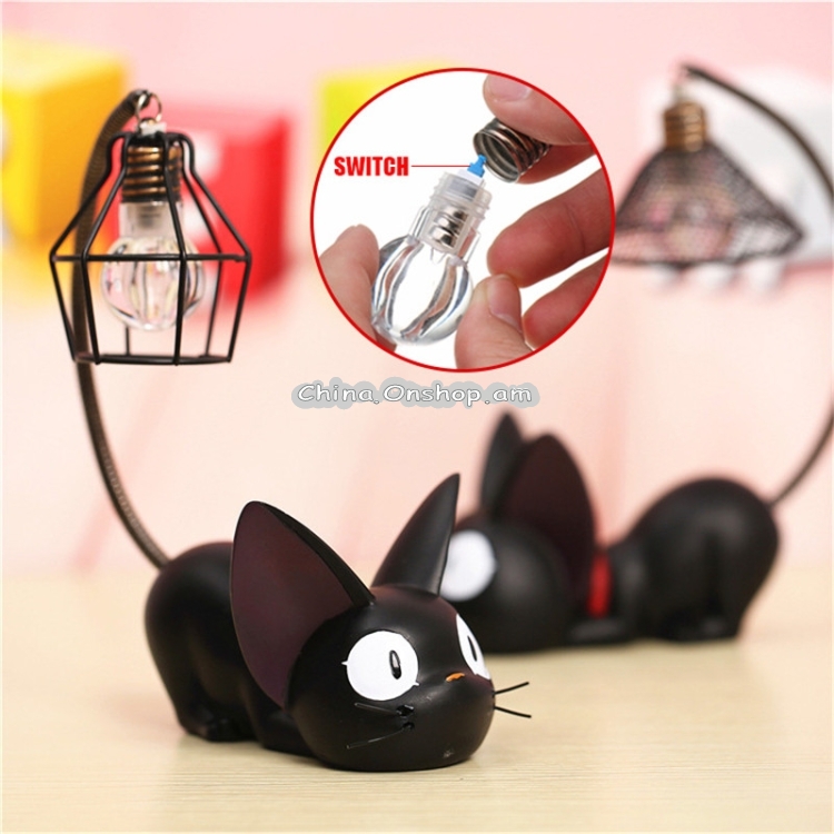 LED Night Light C reative Resin Cat Animal Night Light Ornaments Home Decoration Gift Small Cat Nursery Lamp Style 2