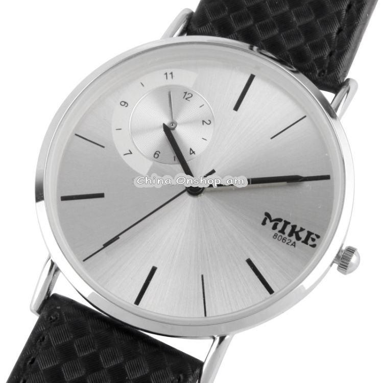 White Dial Men Quartz Leather Watch / Couple Watch (8062A)
