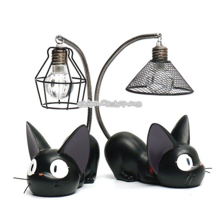 LED Night Light C reative Resin Cat Animal Night Light Ornaments Home Decoration Gift Small Cat Nursery Lamp Style 1